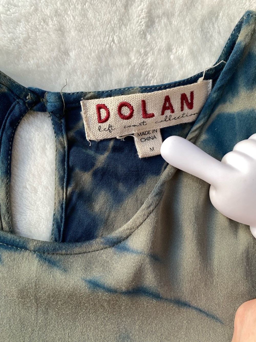 Dolan Left Coast Anthropologie Tie Dye Maxi Dress M Gray Blue Boho Long Sleeve - Picture 3 of 14